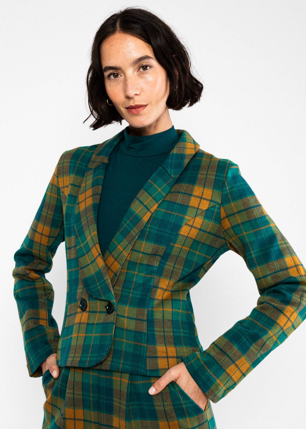 Blutsgeschwister Blazer Tailored Threads, classy sassy check