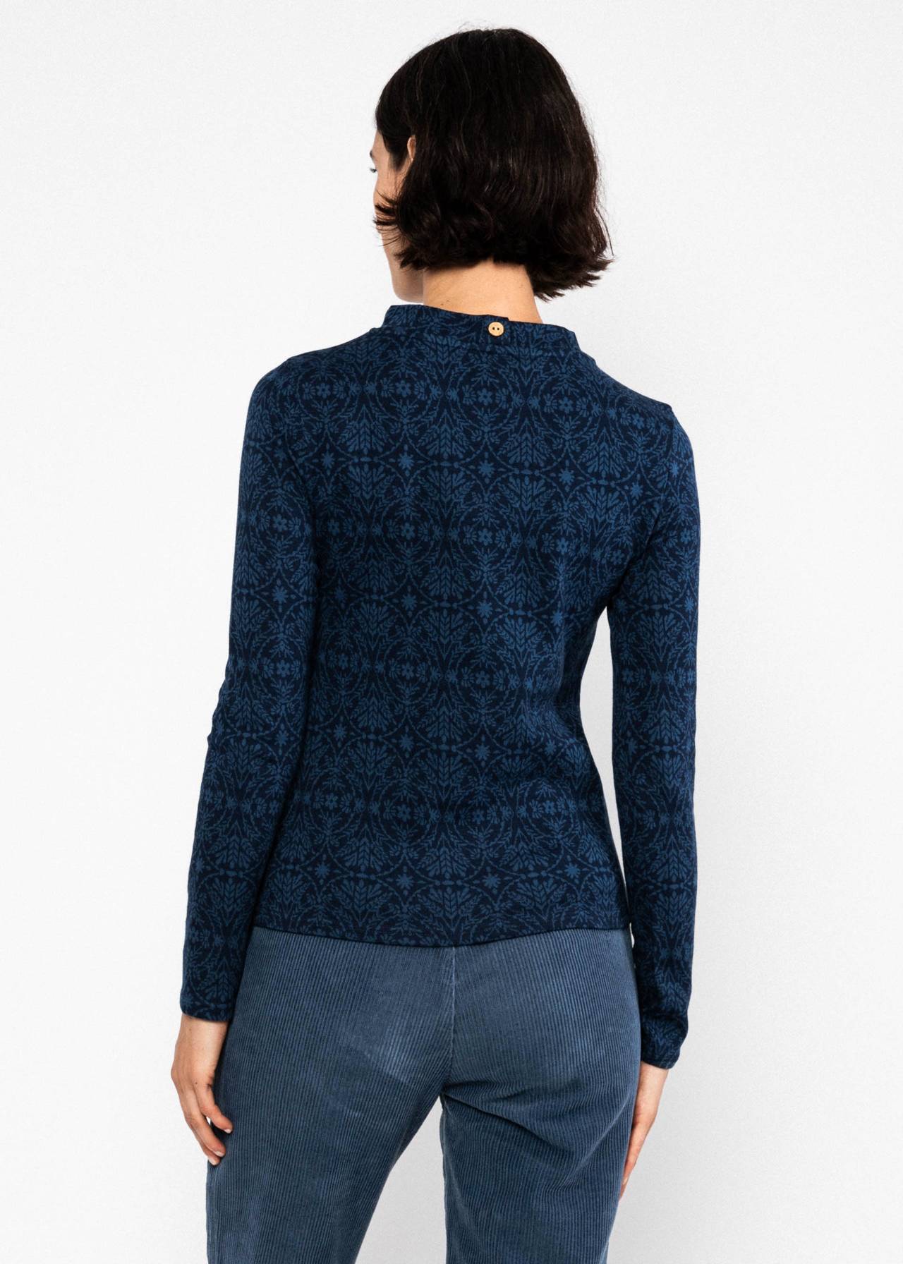 Blutsgeschwister Strickoberteil Safe and Warm Turtle blue harvest thanks