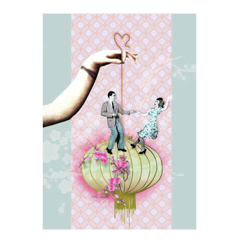 Postkarte La Tack "lampionDance" von La Tack  