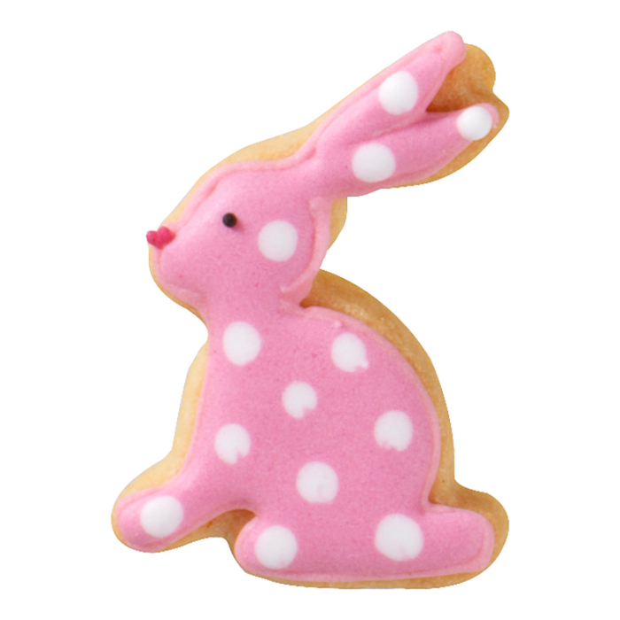 Ausstecherle Hase sitzend 4 cm, Edelstahl von Birkmann, Prägeausstecher, Ausstechform  