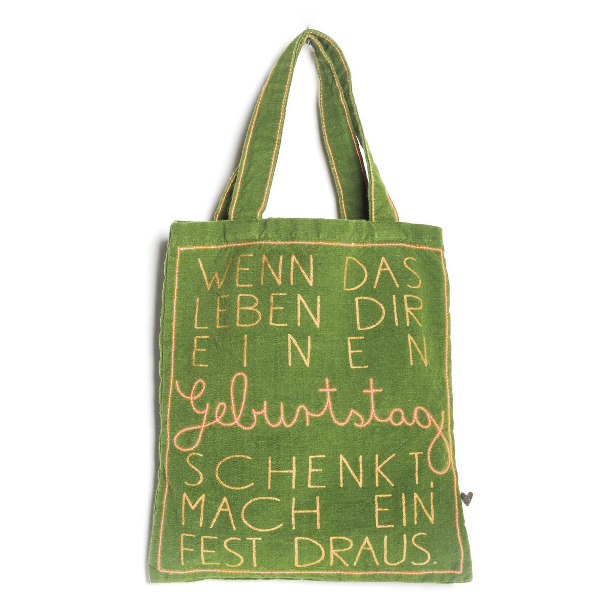 Good old friends Geschenkbeutel. Grün. Geburtstag