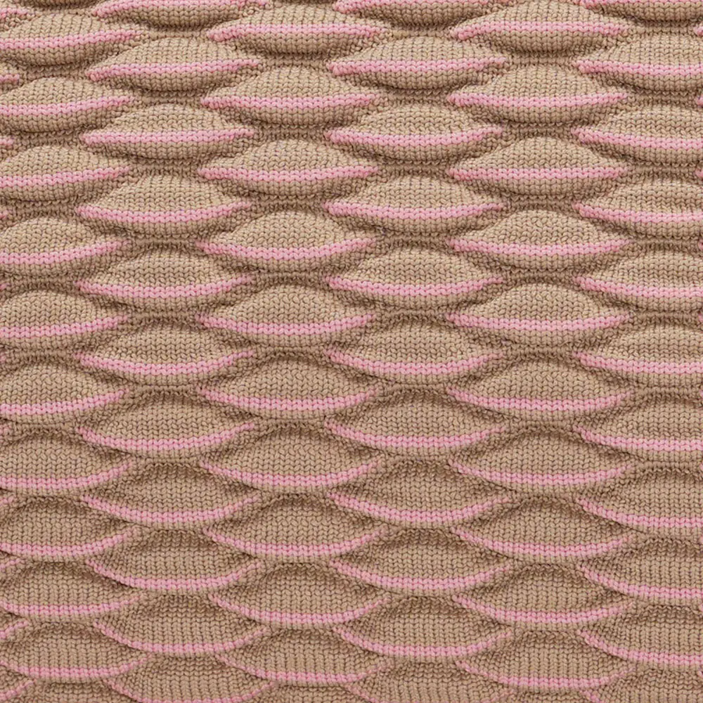 LOT83 Tasche Emma 97, Waben Beige-Rosa,  ca.  20 x 27 cm