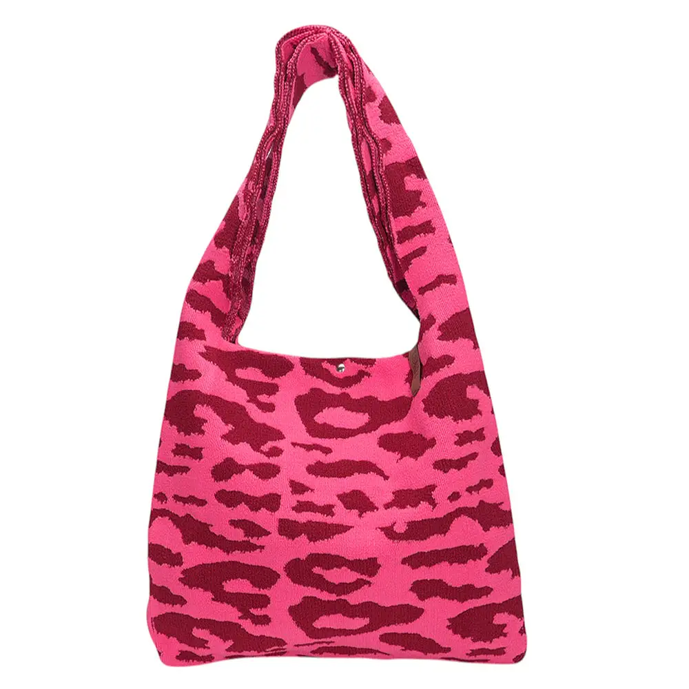 LOT83 Shopper Lois 185, LEO PINK-Bordeaux, Kuschelig, ca.  45 x 35 cm