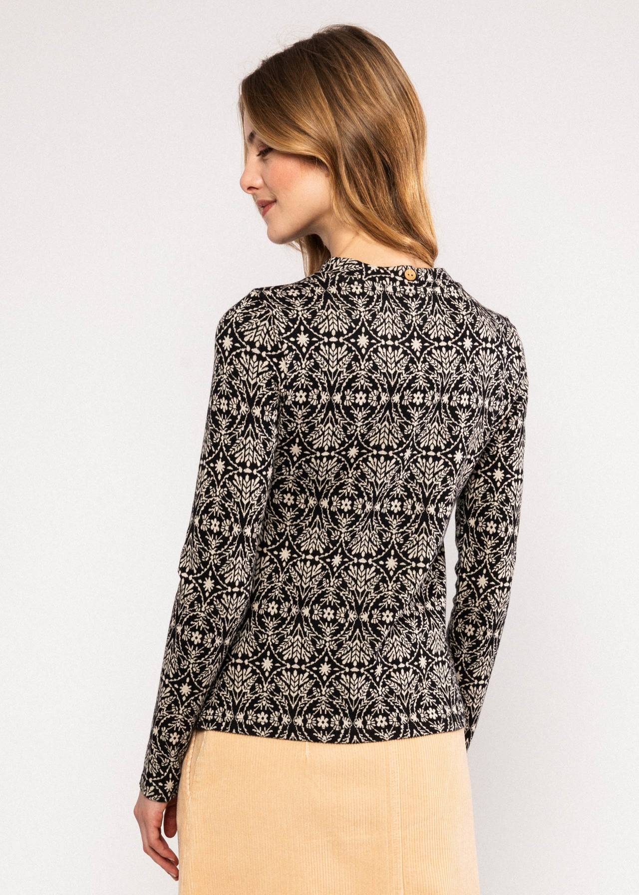 Blutsgeschwister Strickoberteil Safe and Warm Turtle black harvest thanks