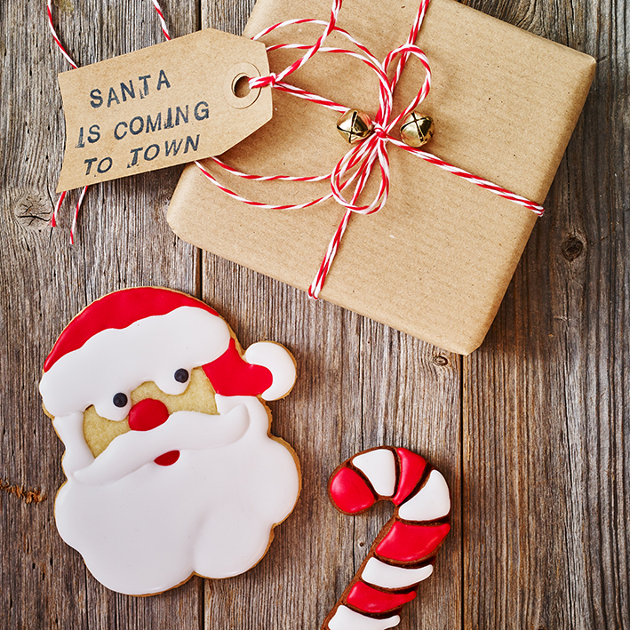 Ausstecherle  Weihnachtsmann-Gesicht, 10,5 cm, Edelstahl von Birkmann, mit Innenprägung, Prägeausstecher, Ausstechform 