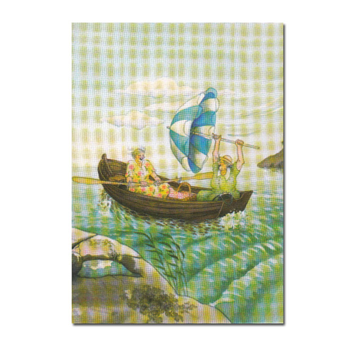 Postkarte Inge Löök "Frauen im Boot"  Löök Postkarte