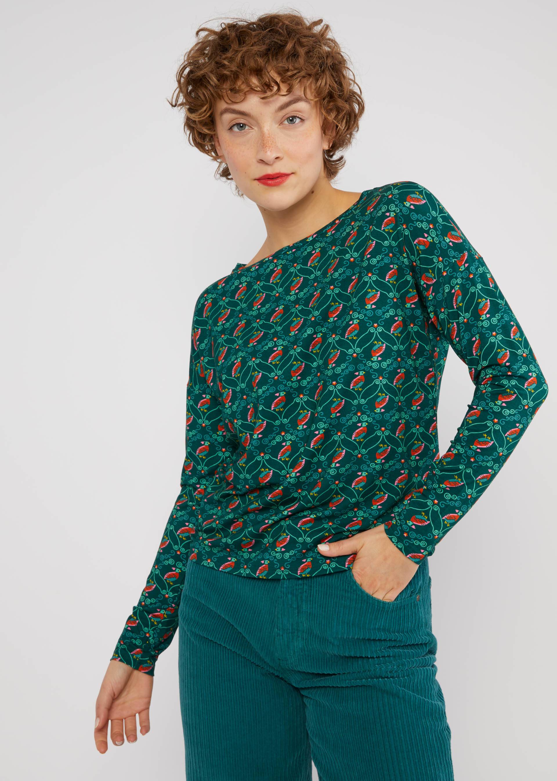 % Blutsgeschwister Longsleeve Carry me Home, Muster: california quail bed %