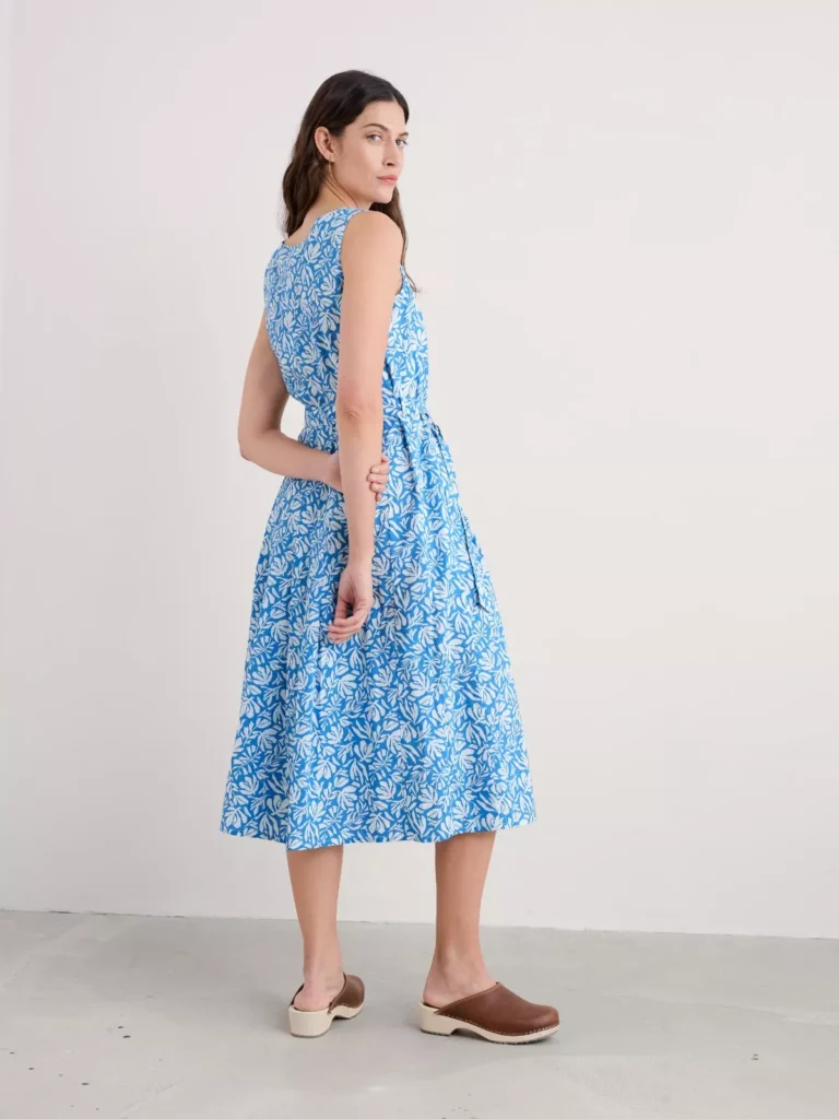 % SEASALT CORNWALL Sommerkleid Belle Dress-Cut Out Seaweed Clear Sky %