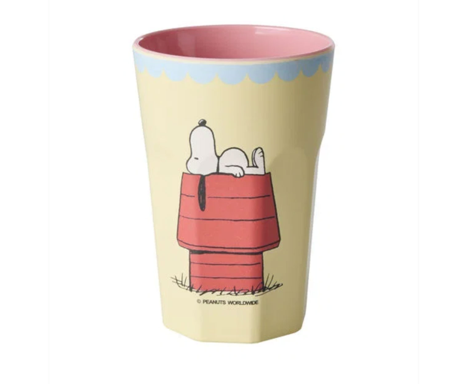 Rice Peanuts Großer Melamin Becher creme Snoopy Print, 400 ml