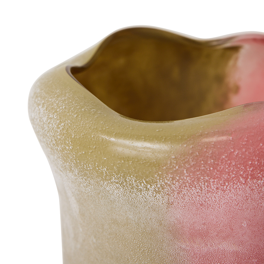 HKliving Folded mid Vase, duo Glas, ca. 22 cm
