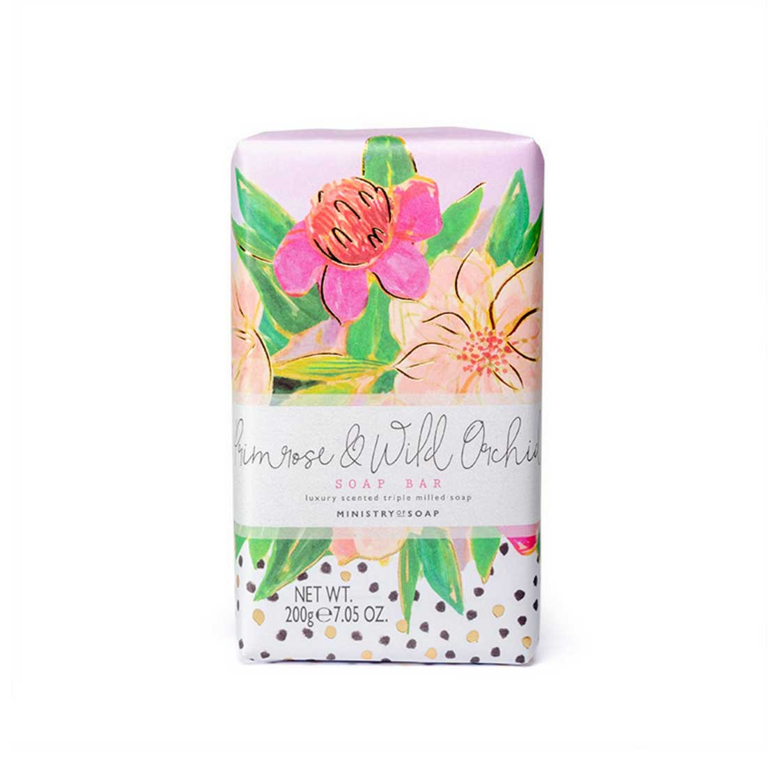 Ministry of Soap - Primrose & Wild Orchid - Painted Blooms Soap - Duftseife 200 g