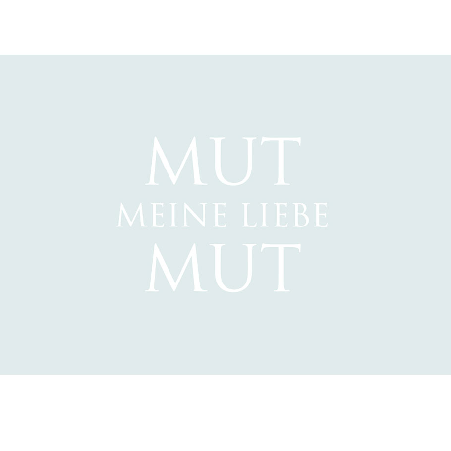 Wunderwort Postkarte "MUT MEINE LIEBE MUT"
