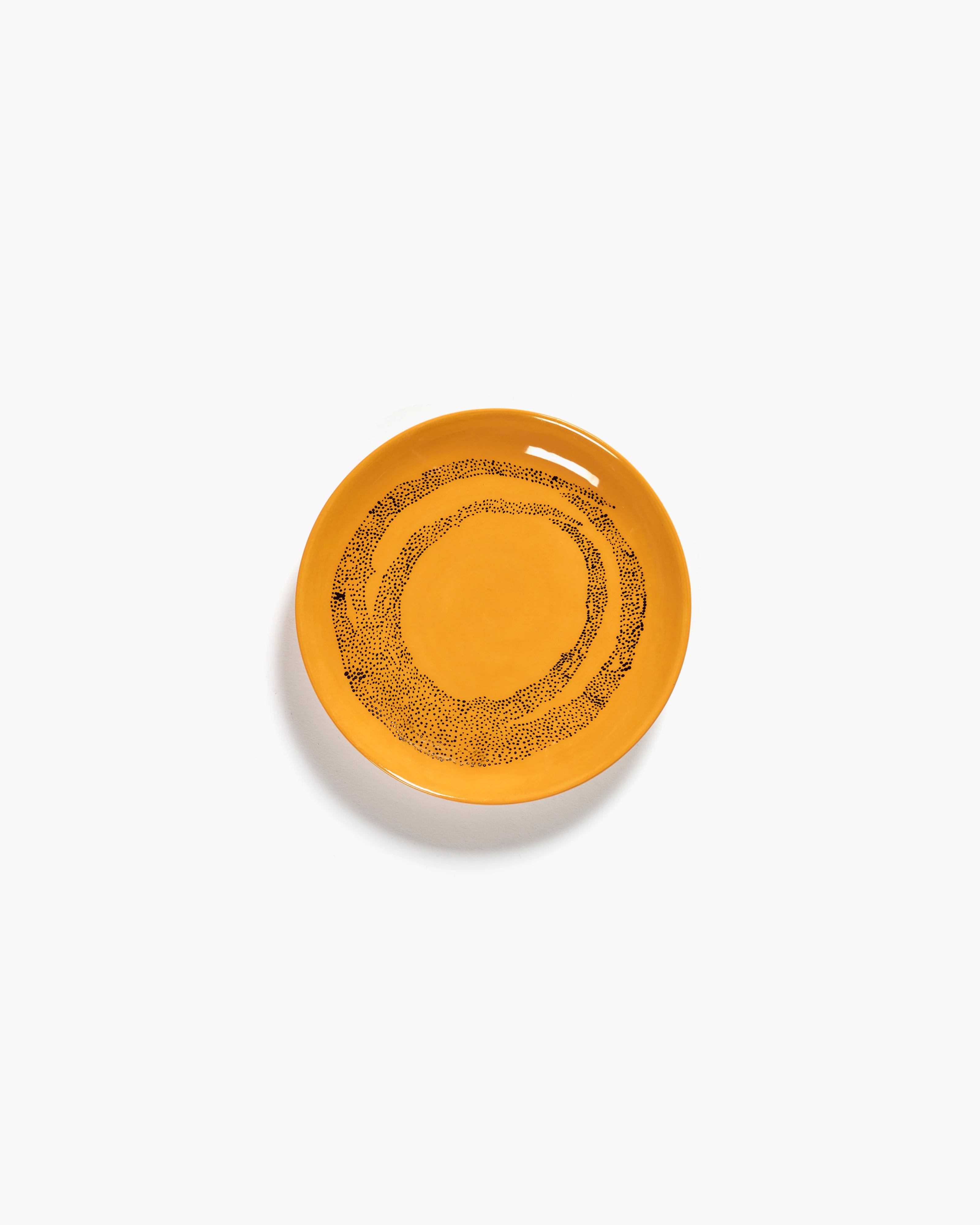 Ottolenghi Dessertteller gelb - schwarze Punkte Feast, D. 16 cm, Feast 