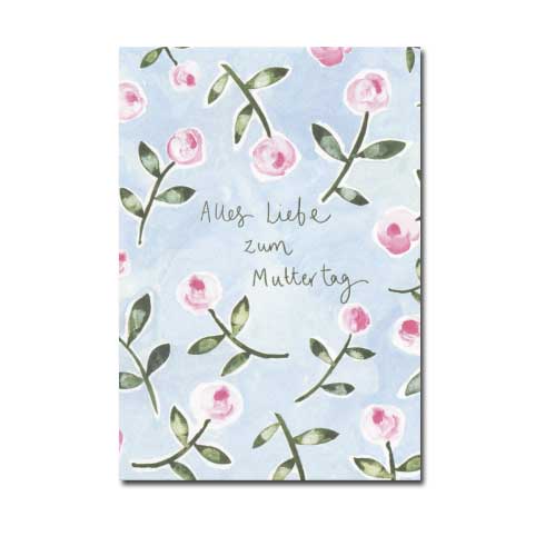 Doppelkarte Alles Liebe zum Muttertag (Blumen) 