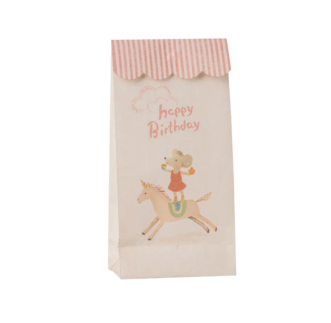 Maileg Goodie Bag – Happy Birthday – Einhorn, 12 Stück, ca. 23,5 x 10 cm