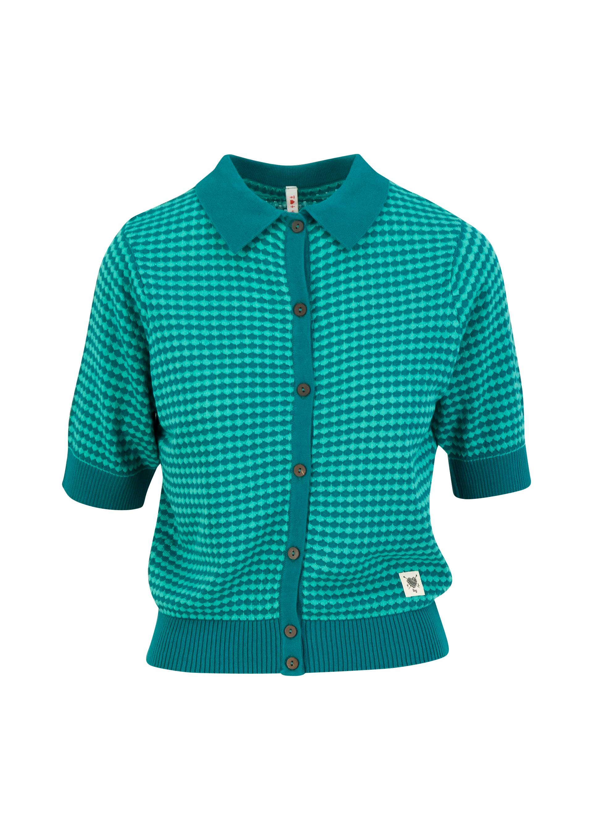 Blutsgeschwister Shirt Petite Poloette, Farbe: mixed dots blue petrol