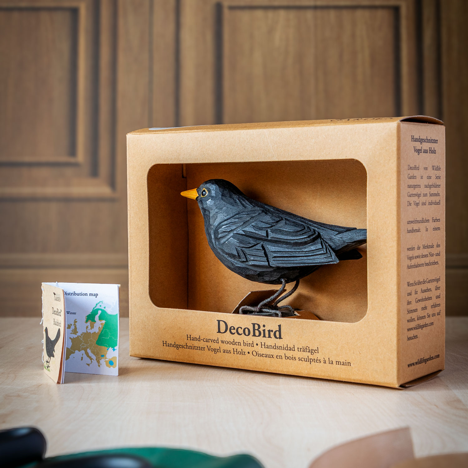 Amsel Lindenholz handgeschnitzt