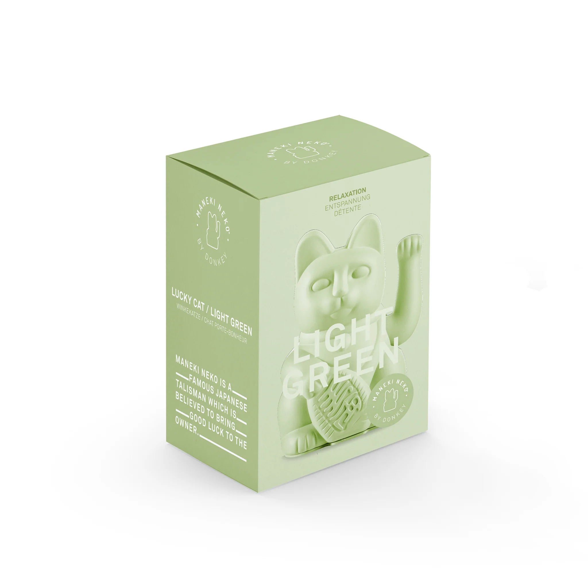 Lucky Cat / Light Green/ Winkekatze/Glückskatze von donkey products, Katze  