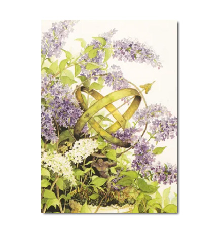Postkarte "Sonnenuhr im Garten" Postkarte von Inge Löök   