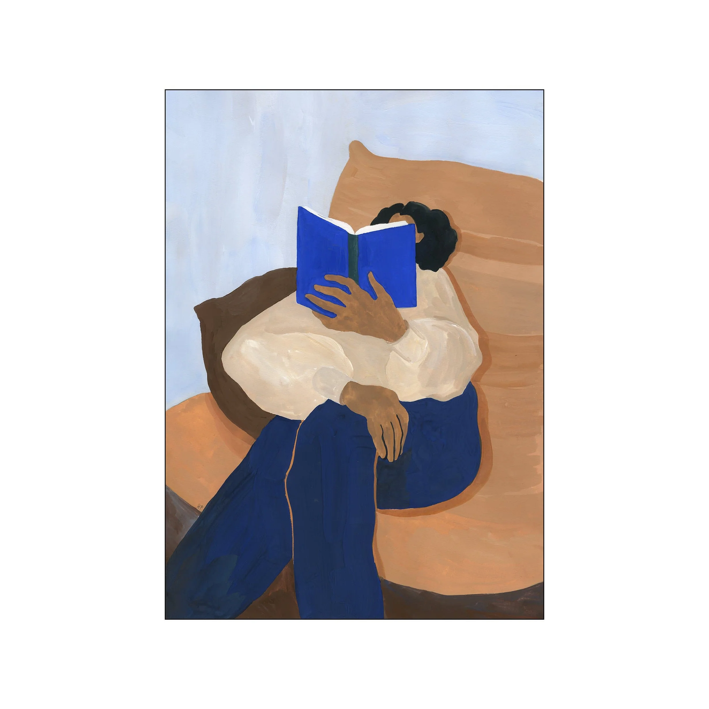 Kunstdruck 30 x 40 cm "Blaues Buch"    