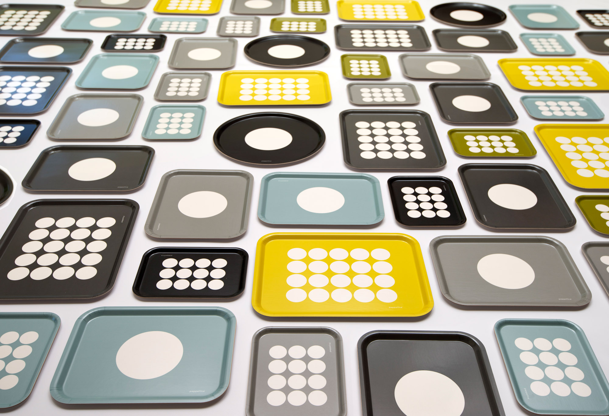 pappelina Tablett VERA Rund Lemon Vanilla, Gelb, D. 38 cm