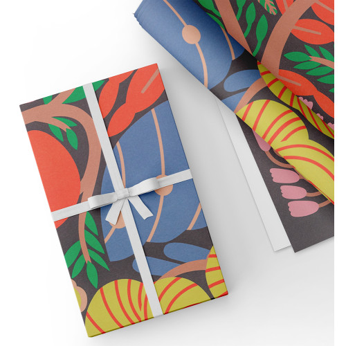 Geschenkpapier FLORAL von Cecilia Pettersson, ca.  50 x 70 cm