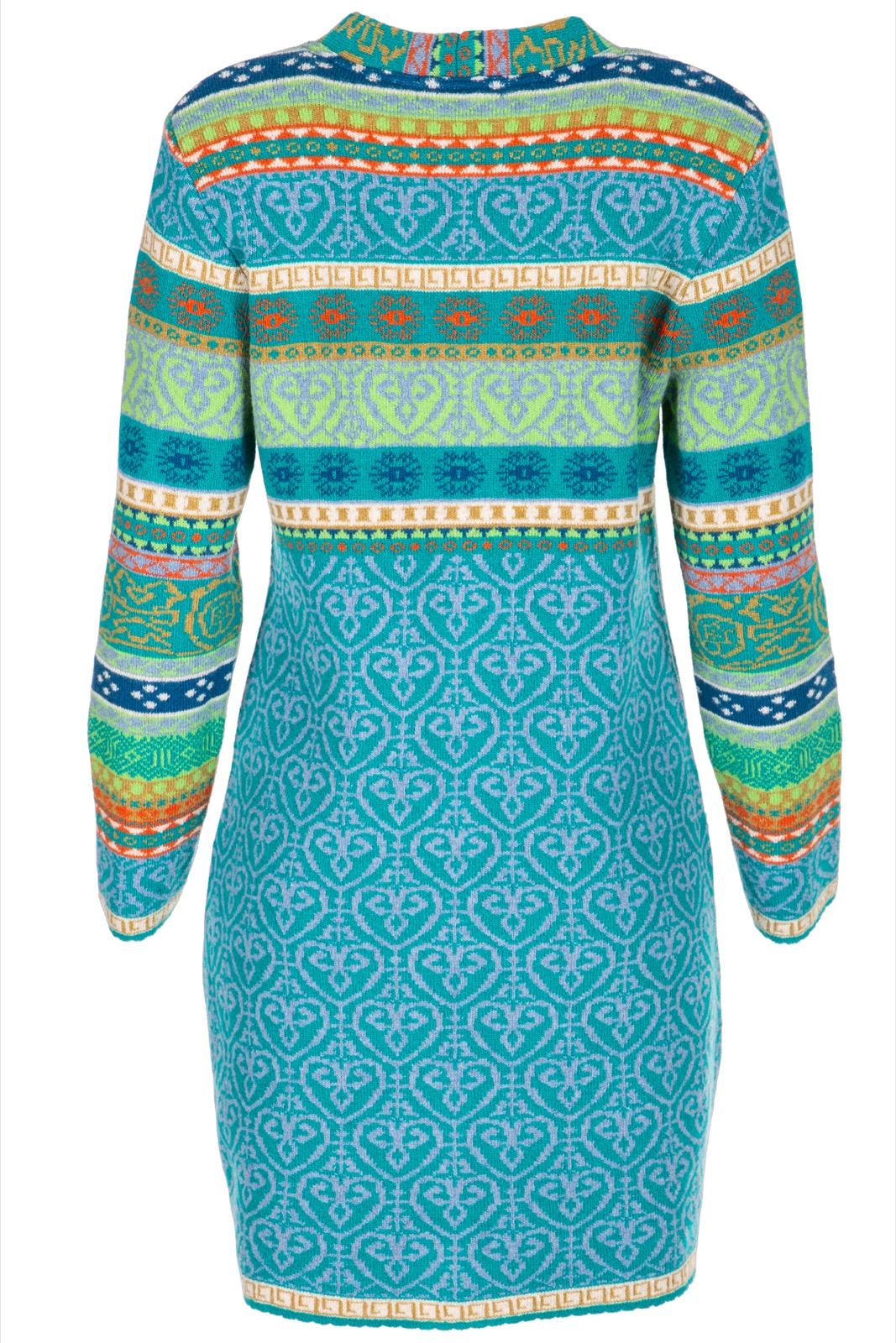 DUNQUE Jacquard-Kurzmantel "Nina" , Farbe ozean-bunt, Made in Germany 