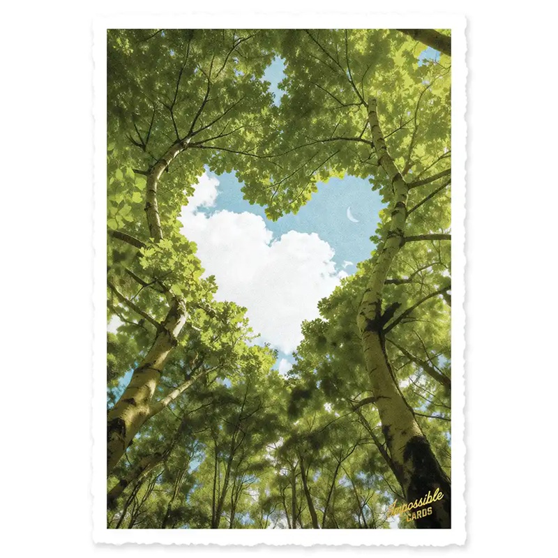 Impossible Card Postkarte tree heart