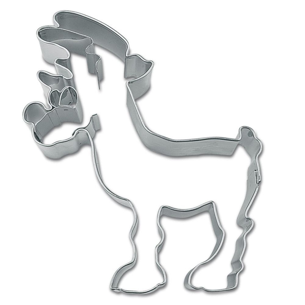 Ausstecherle Rentier Edelstahl 11 cm von Städter, Prägeausstecher, Plätzchen Backen 