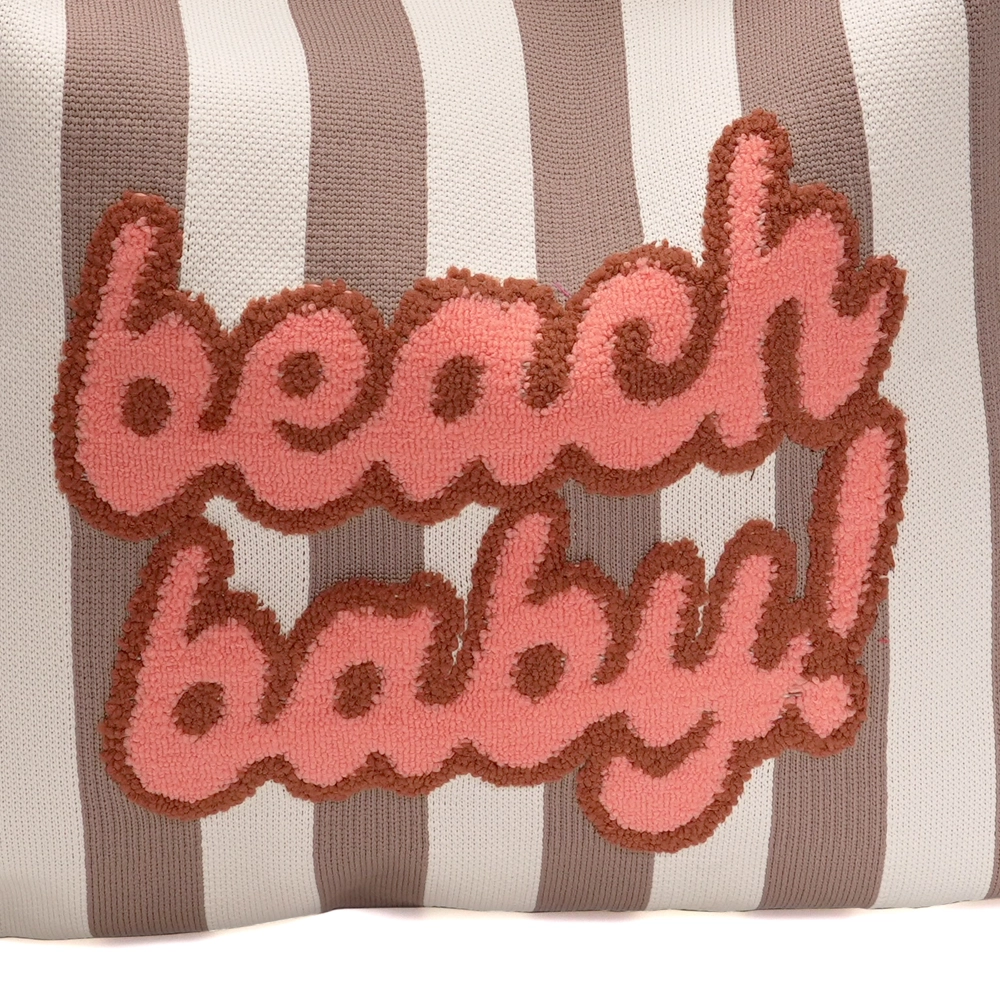 % LOT83 Shopper Rebell Loïs 13, beach baby, Streifen Beige, ca.  45 x 35 cm