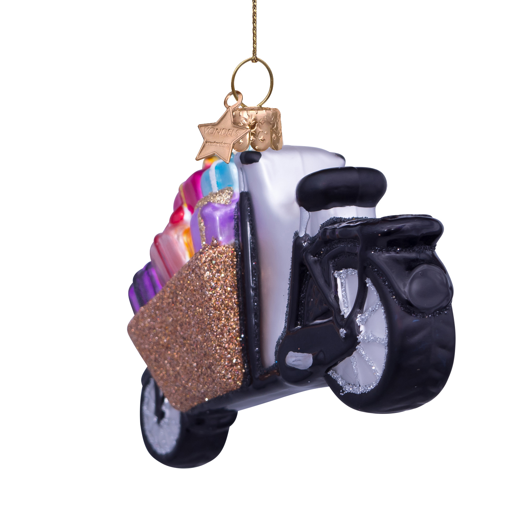 Weihnachtskugel Lastenfahrrad mit Geschenken, ca. 6 cm von Vondels  