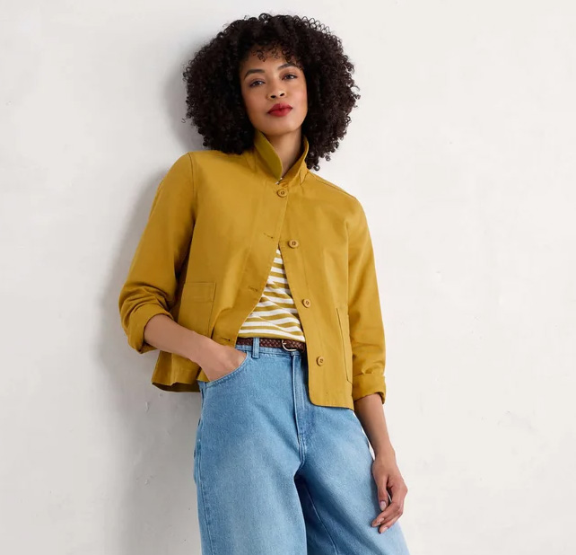 % SEASALT CORNWALL Leichte Sommerjacke Coombe Lane Jacket, Farbe: Chamomile