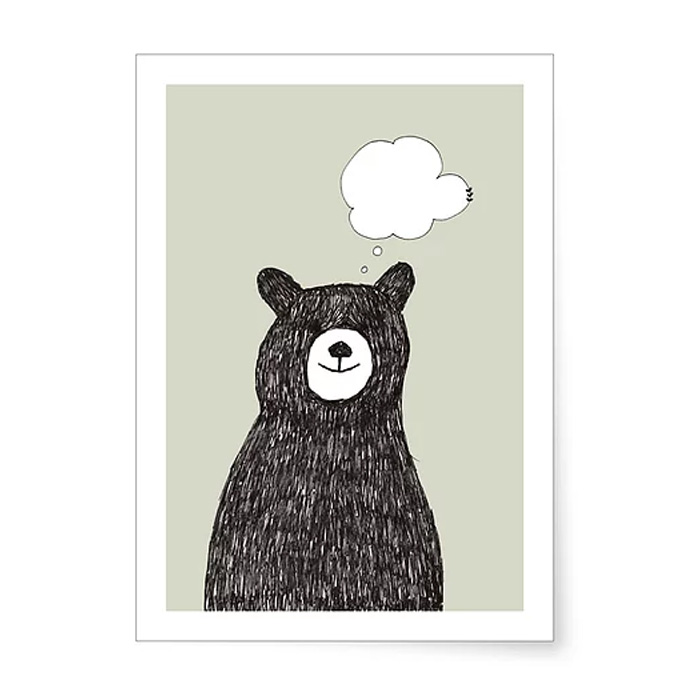 MIAO  Art Print A5 " Bär"...Was er wohl sagen wollte?!