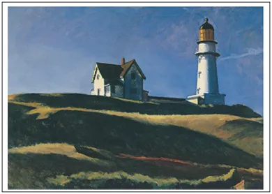 Edward Hopper Postkarte "Lighthouse Hill, 1927 (Leuchtturm)" , Kunst