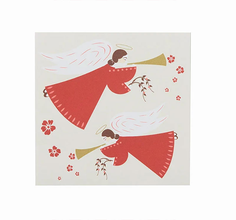 Bungalow Papierservietten Flying Angels Cream, ca. 12,5x12,5cm, 50 Stück