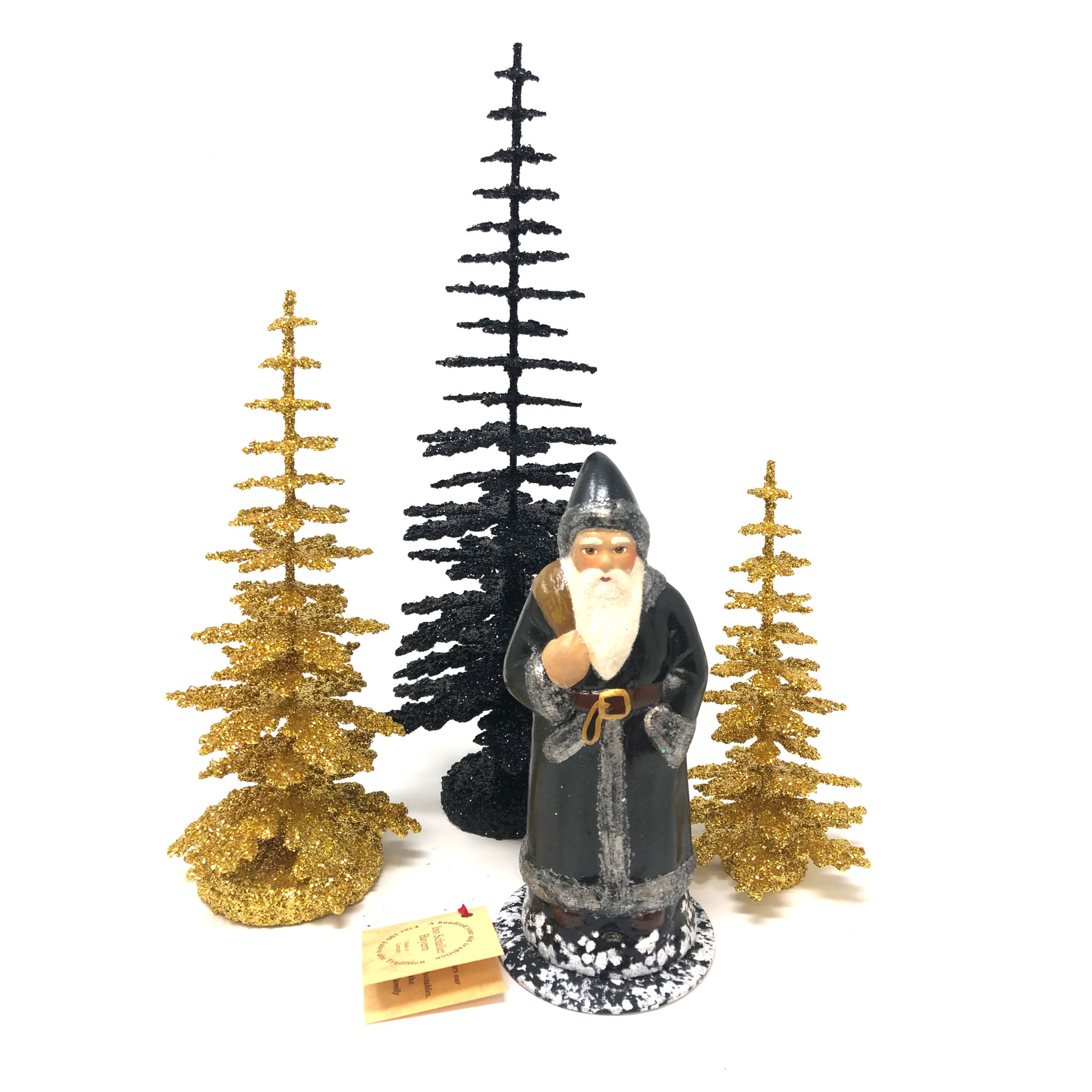 Ino Schaller Weihnachtsbaum Schwarz Glitzer H.ca. 30 cm von Ino Schaller