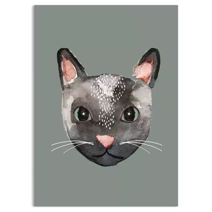 Postkarte Katze von NUUKK 