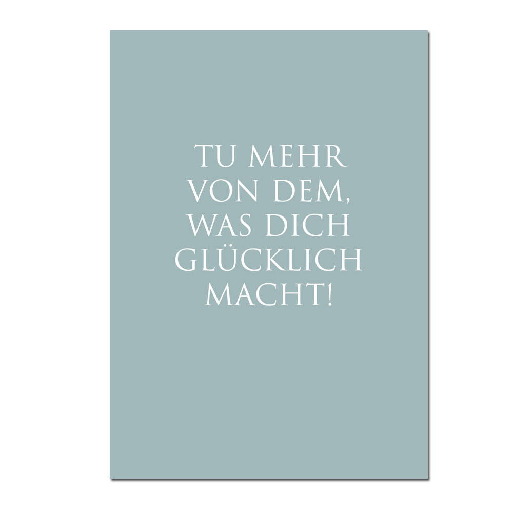 Wunderwort Postkarte "Glücklich…"