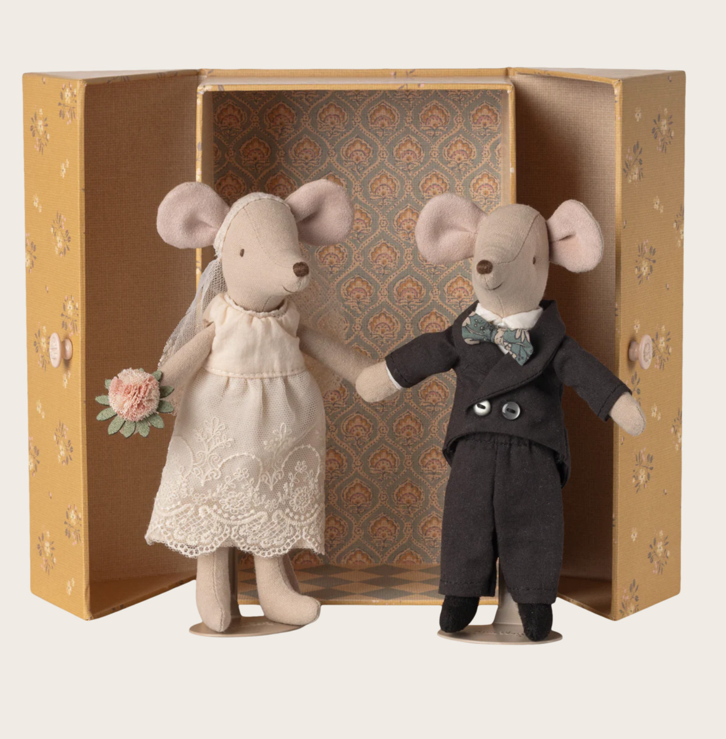 Maileg Hochzeitsmäuse Paar in Box, Mama und Papa