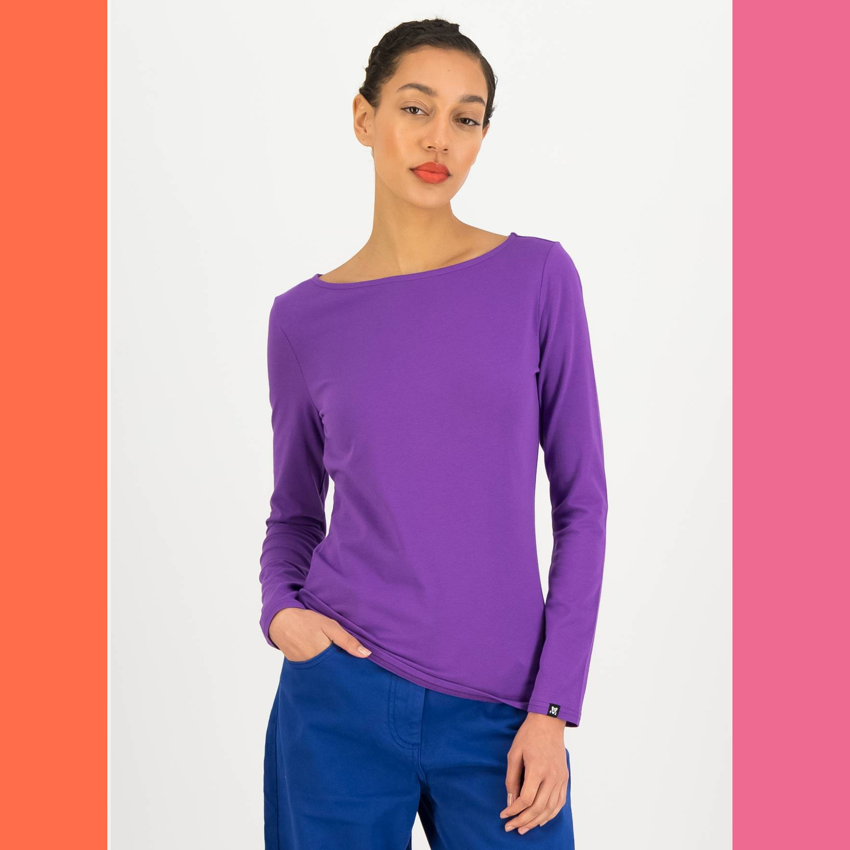 Blutsgeschwister Longsleeve Oh Marine, Farbe: art lilac