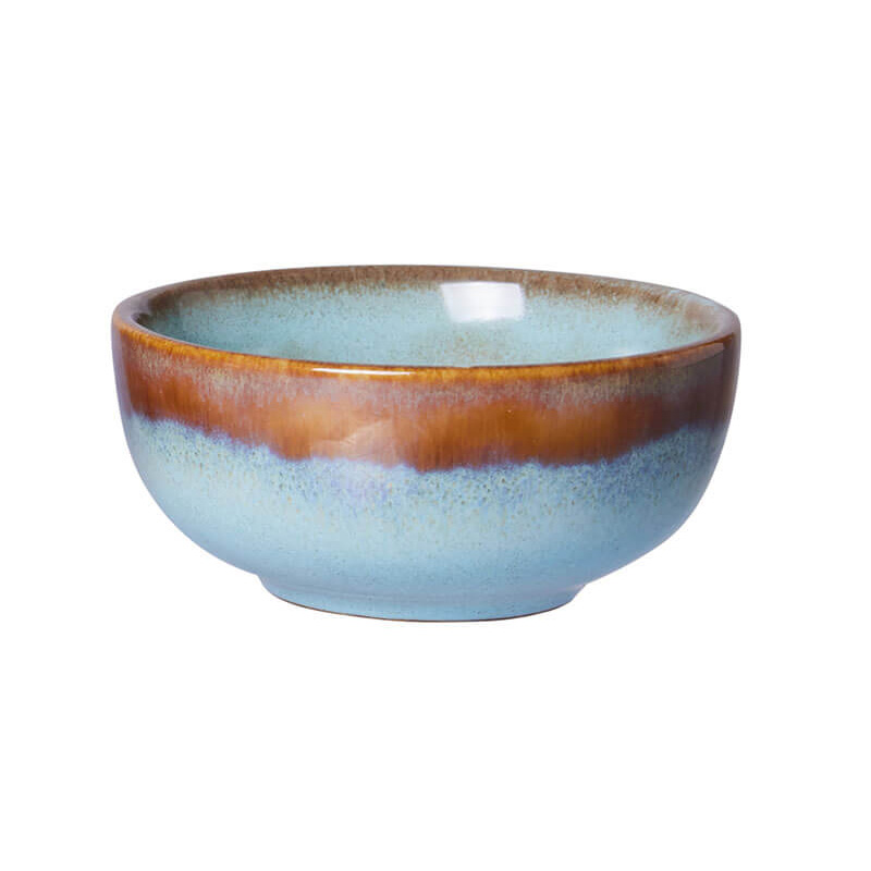 HKliving 70's Schale XS bowl, castor, Siebziger Jahre Geschirr, blau,  Keramik pro Stück 