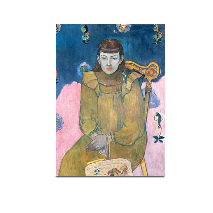 Postkarte Paul Gauguin  " Porträt einer jungen Frau " Kunst 