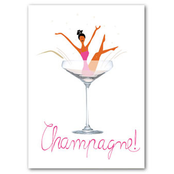  Postkarte "Champagne!" von Fritzante