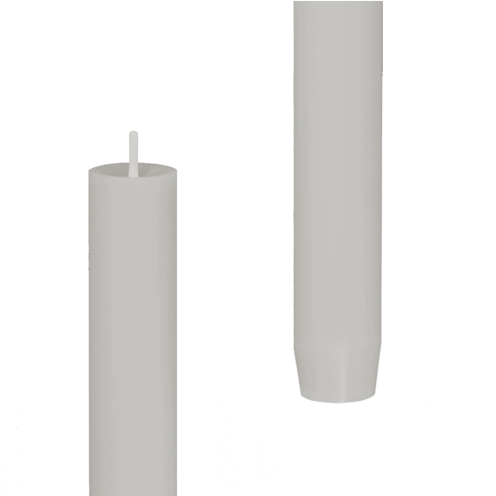 Engels Kerzen  Stabkerze gegossen, Größe D. 2,2 x H 24 cm Leinen