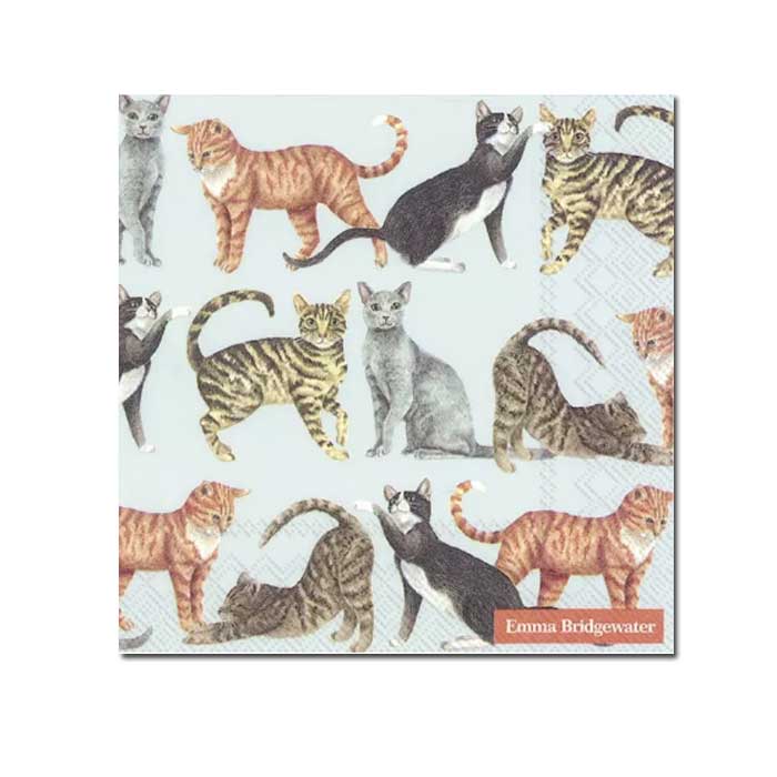 Papierservietten Cats, 25 x 25 cm Cocktailservietten Emma Bridgewater