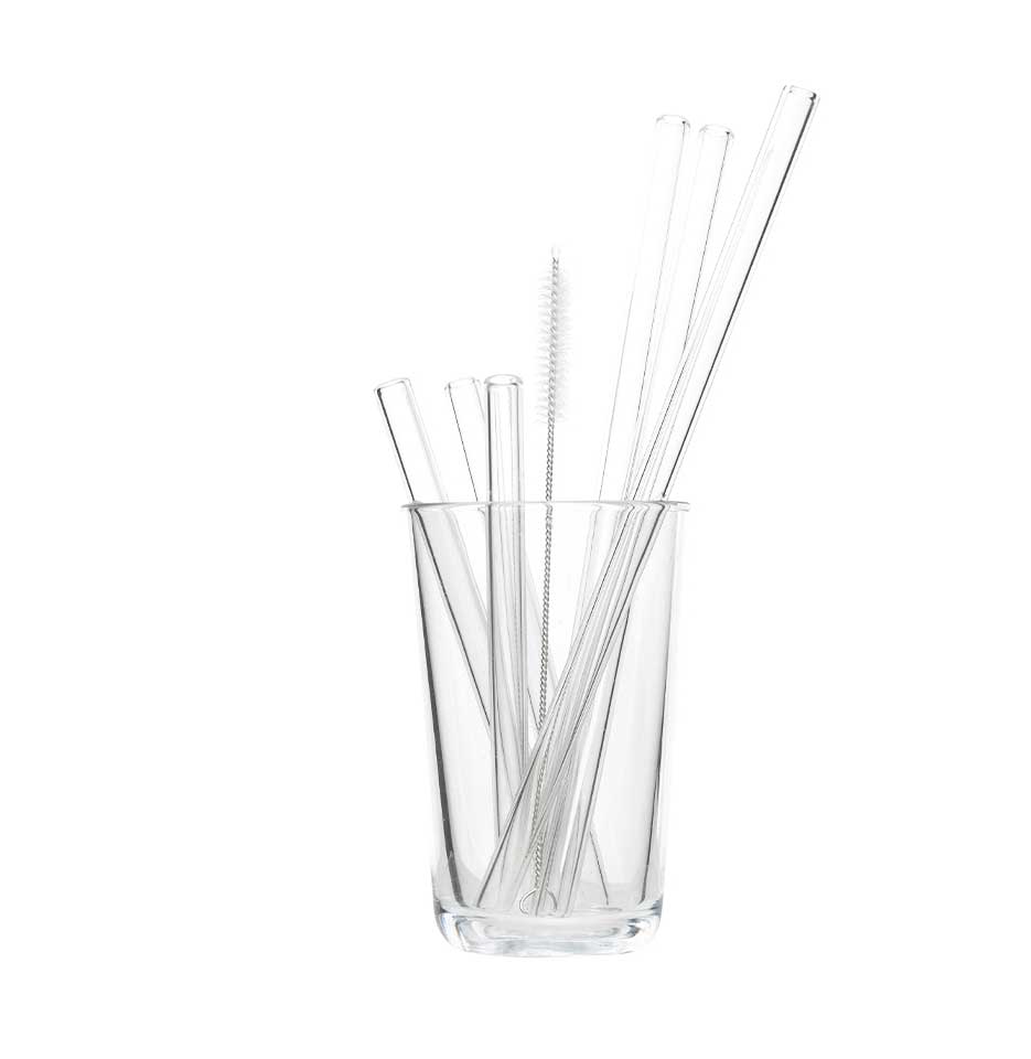 COCKTAIL STROHHALM 6ER SET GLAS FARBLOS, Glasröhrle