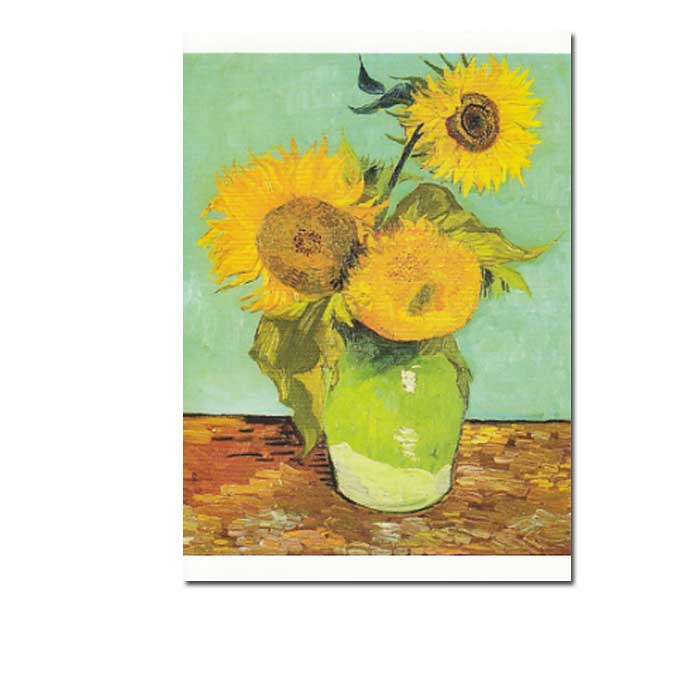 Postkarte Vincent van Gogh " Sonnenblumen in einer Vase, 1888 " Kunst