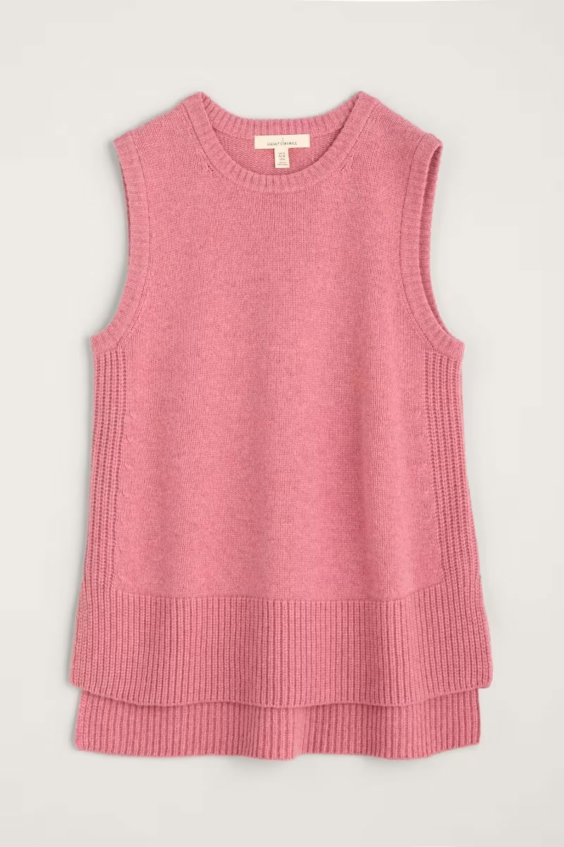 % SEASALT CORNWALL Pullunder Coupling Knitted Vest, Farbe: Wild Rose