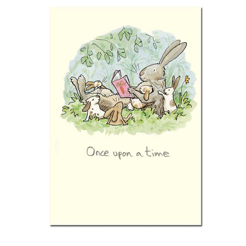 Two Bad Mice Doppelkarte " Once Upon a Time "   von Two Bad Mice von Anita Jeram, Hase   