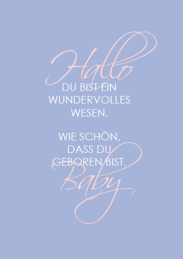 Wunderwort Klappkarte "Hallo Baby" in Baby Bleu ... letzte Chance, wird nicht nachgedruckt! 